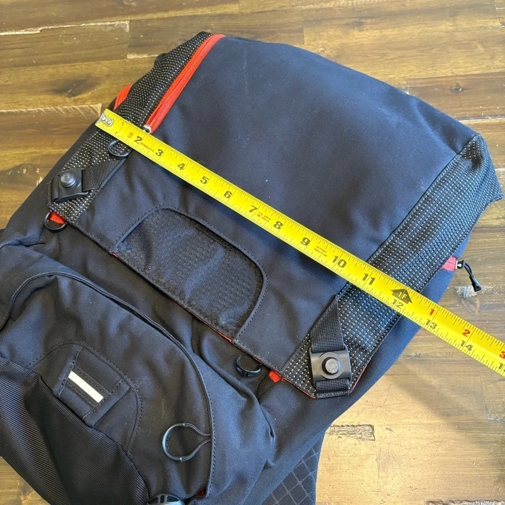 Osprey Portal Everyday Commute Laptop Backpack Black Orange Hike Pouch Outdoor